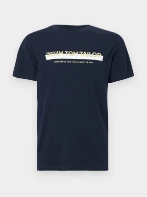 T-shirt z nadrukiem Tom Tailor granatowy