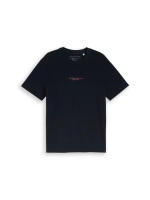 T-shirt z nadrukiem Tom Tailor granatowy