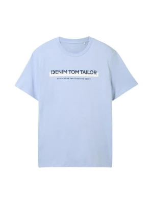 T-shirt z nadrukiem Tom Tailor jasnoniebieski
