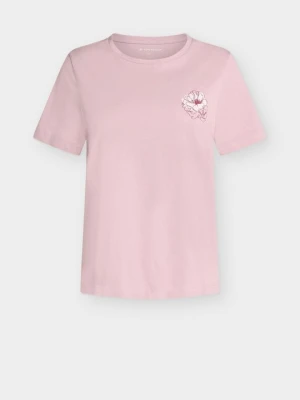 T-shirt z nadrukiem Tom Tailor jasnoróżowy
