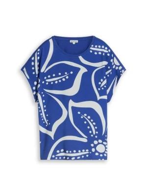 T-shirt z nadrukiem Tom Tailor petrol