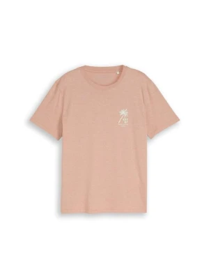 T-shirt z nadrukiem Tom Tailor pomarańczowy