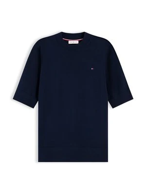 T-shirt basic Tommy Hilfiger granatowy