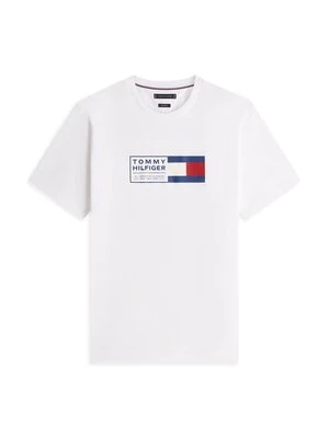 T-shirt z nadrukiem Tommy Hilfiger biały