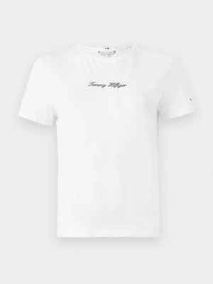 Zdjęcie produktu T-shirt z nadrukiem Tommy Hilfiger mleczny