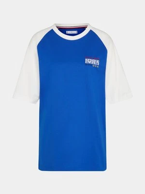 Zdjęcie produktu T-shirt z nadrukiem Tommy Hilfiger niebieski