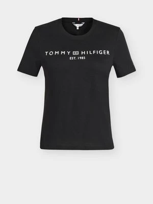 T-shirt z nadrukiem Tommy Hilfiger czarny