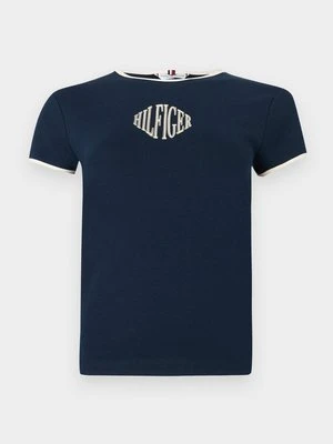 Zdjęcie produktu T-shirt z nadrukiem Tommy Hilfiger granatowy