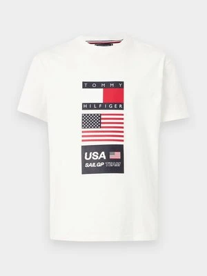 Zdjęcie produktu T-shirt z nadrukiem Tommy Hilfiger mleczny
