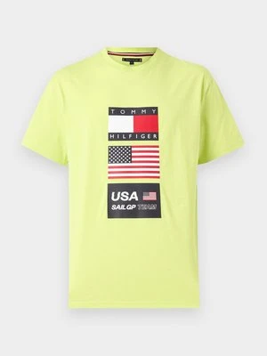 T-shirt z nadrukiem Tommy Hilfiger żółty