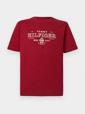 T-shirt z nadrukiem Tommy Hilfiger czerwony