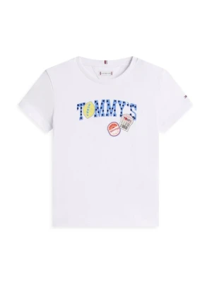T-shirt z nadrukiem Tommy Hilfiger biały
