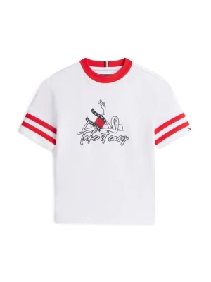 T-shirt z nadrukiem Tommy Hilfiger biały