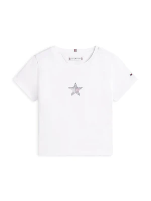 T-shirt z nadrukiem Tommy Hilfiger biały