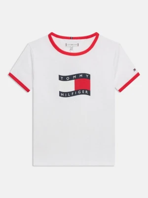 T-shirt z nadrukiem Tommy Hilfiger biały