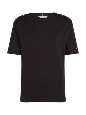 T-shirt z nadrukiem Tommy Hilfiger czarny