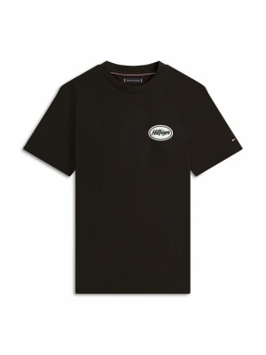 T-shirt z nadrukiem Tommy Hilfiger czarny