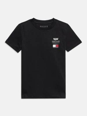 T-shirt z nadrukiem Tommy Hilfiger czarny