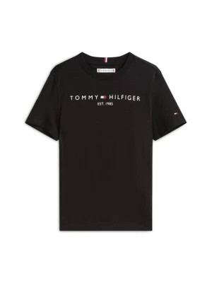 T-shirt z nadrukiem Tommy Hilfiger czarny