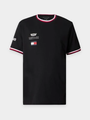 T-shirt z nadrukiem Tommy Hilfiger czarny
