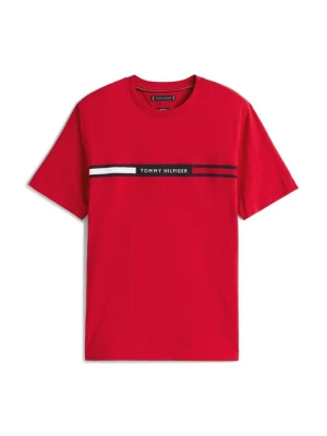 T-shirt z nadrukiem Tommy Hilfiger czerwony
