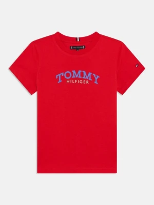 T-shirt z nadrukiem Tommy Hilfiger czerwony