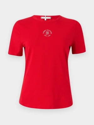 T-shirt z nadrukiem Tommy Hilfiger czerwony