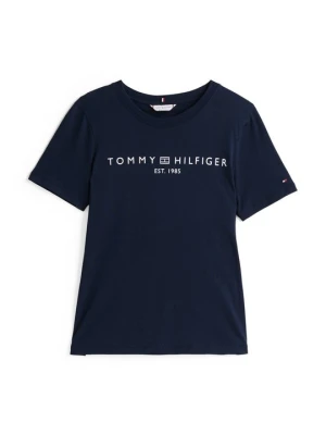 T-shirt z nadrukiem Tommy Hilfiger granatowy
