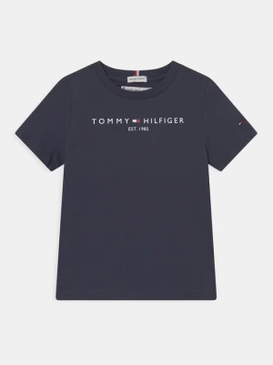 T-shirt z nadrukiem Tommy Hilfiger granatowy