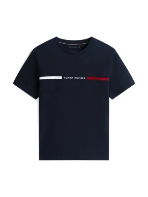T-shirt z nadrukiem Tommy Hilfiger granatowy
