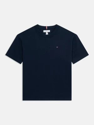 T-shirt z nadrukiem Tommy Hilfiger granatowy