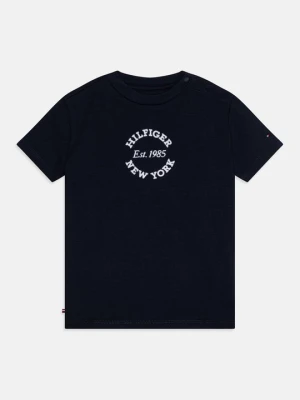 T-shirt z nadrukiem Tommy Hilfiger granatowy