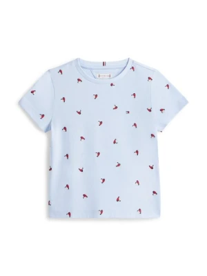 T-shirt z nadrukiem Tommy Hilfiger jasnoniebieski