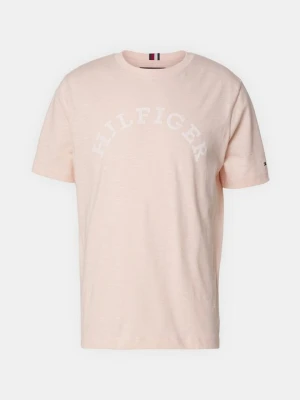 T-shirt z nadrukiem Tommy Hilfiger jasnoróżowy