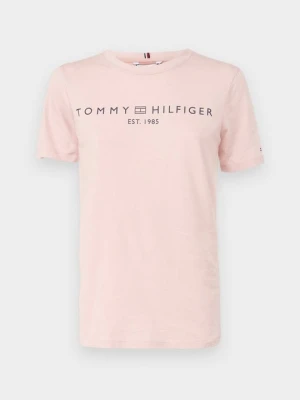 T-shirt z nadrukiem Tommy Hilfiger jasnoróżowy