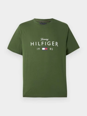T-shirt z nadrukiem Tommy Hilfiger khaki