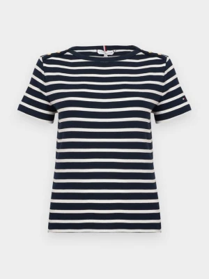 T-shirt z nadrukiem Tommy Hilfiger niebieski