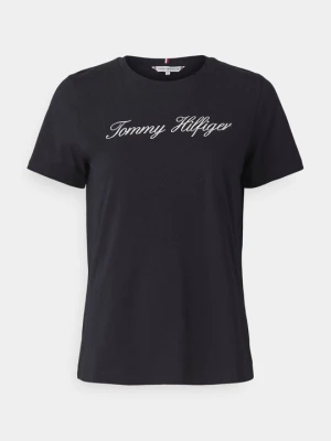 T-shirt z nadrukiem Tommy Hilfiger niebieski