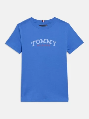 T-shirt z nadrukiem Tommy Hilfiger niebieski