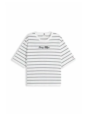 T-shirt z nadrukiem Tommy Hilfiger niebieski