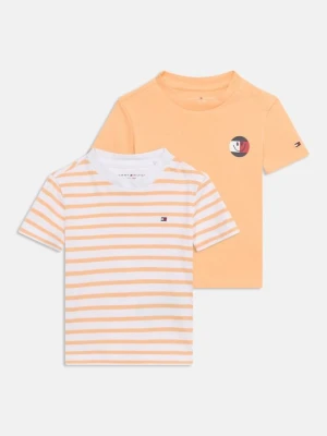 T-shirt z nadrukiem Tommy Hilfiger pomarańczowy