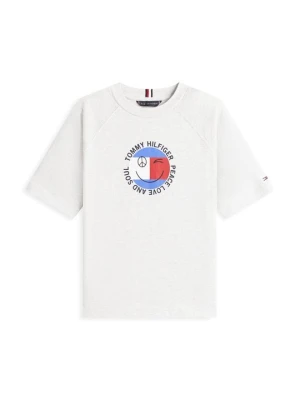 T-shirt z nadrukiem Tommy Hilfiger szary