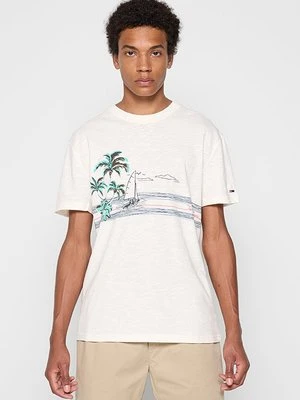 Zdjęcie produktu T-shirt z nadrukiem Tommy Jeans mleczny