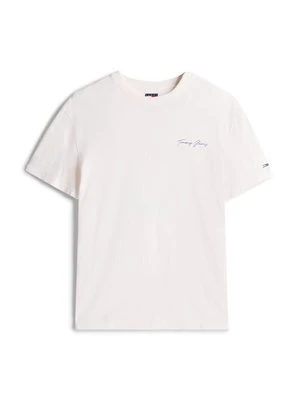T-shirt z nadrukiem Tommy Jeans biały