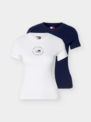 T-shirt z nadrukiem Tommy Jeans granatowy