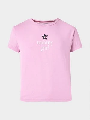 Zdjęcie produktu T-shirt z nadrukiem Tommy Jeans różowy