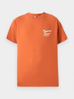 Zdjęcie produktu T-shirt z nadrukiem Tommy Jeans pomarańczowy