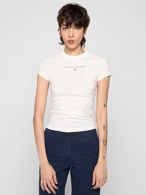 Zdjęcie produktu T-shirt z nadrukiem Tommy Jeans mleczny