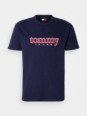 T-shirt z nadrukiem Tommy Jeans granatowy