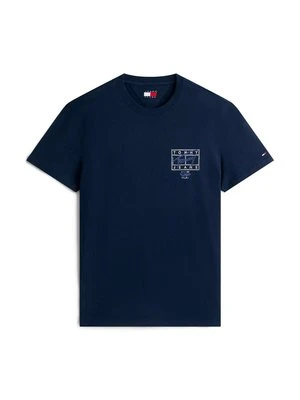 T-shirt z nadrukiem Tommy Jeans granatowy